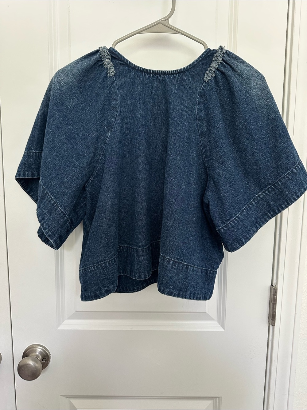 Rachel Comey Denim Cropped Ravine Top - Picture 2 of 5